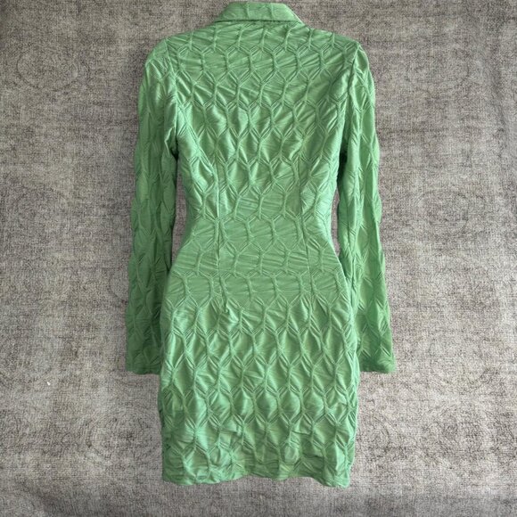 Green Button-Up Shirt Dress – Princess Polly - Picture 6 of 8